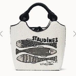 New Staudines Staud top handle beaded sardine bag